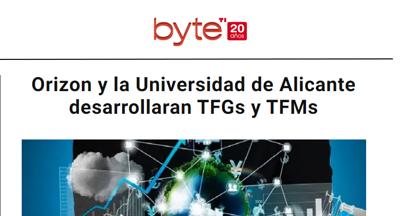 Orizon y la Universidad de Alicante desarrollaran TFGs y TFMs