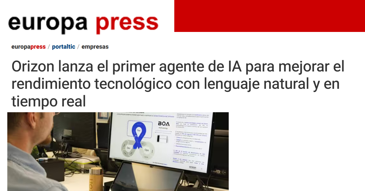 Orizon lanza el primer agente de IA para mejorar el rendimiento tecnológico con lenguaje natural y en tiempo real