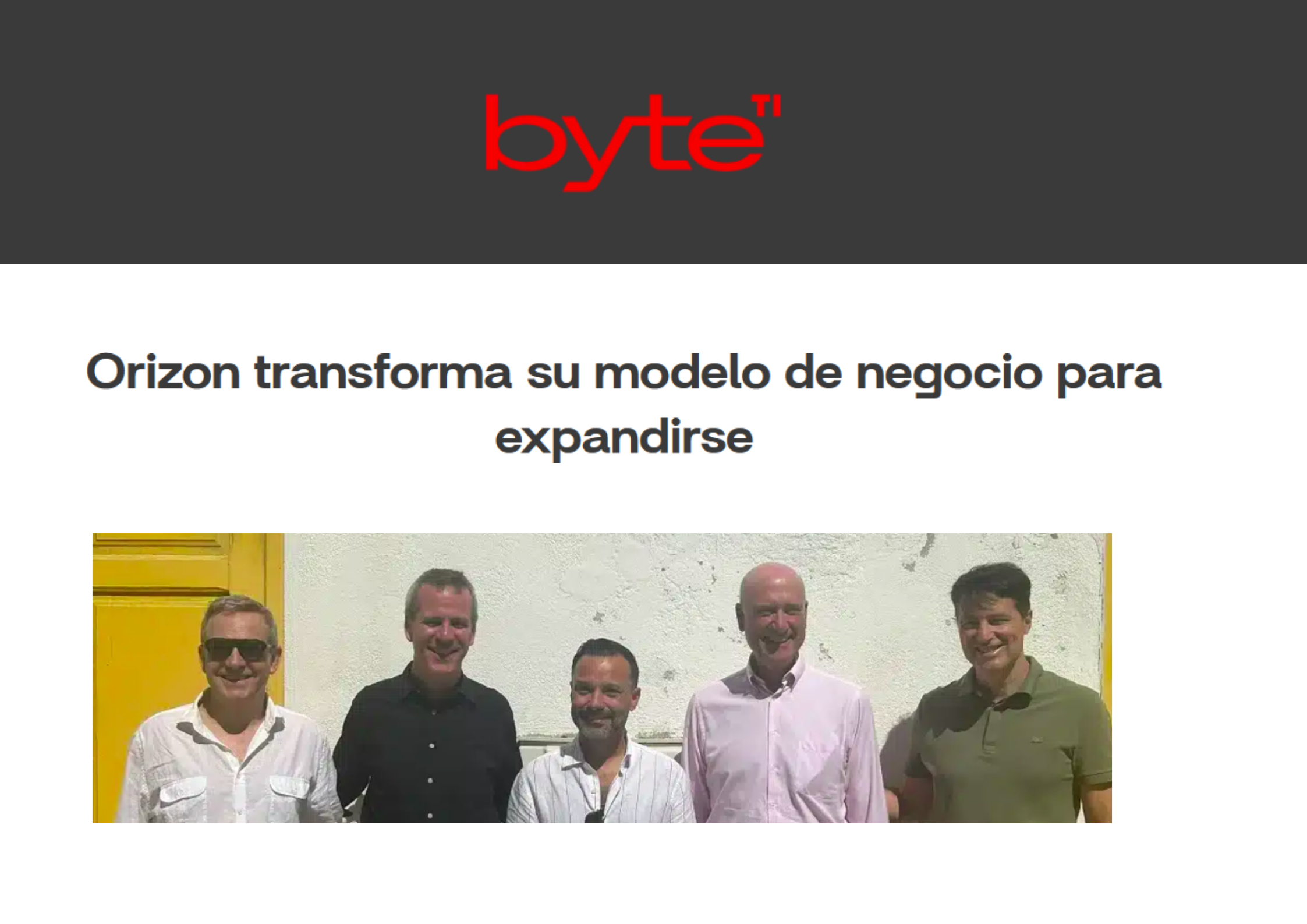 Orizon transforma su modelo de negocio para expandirse