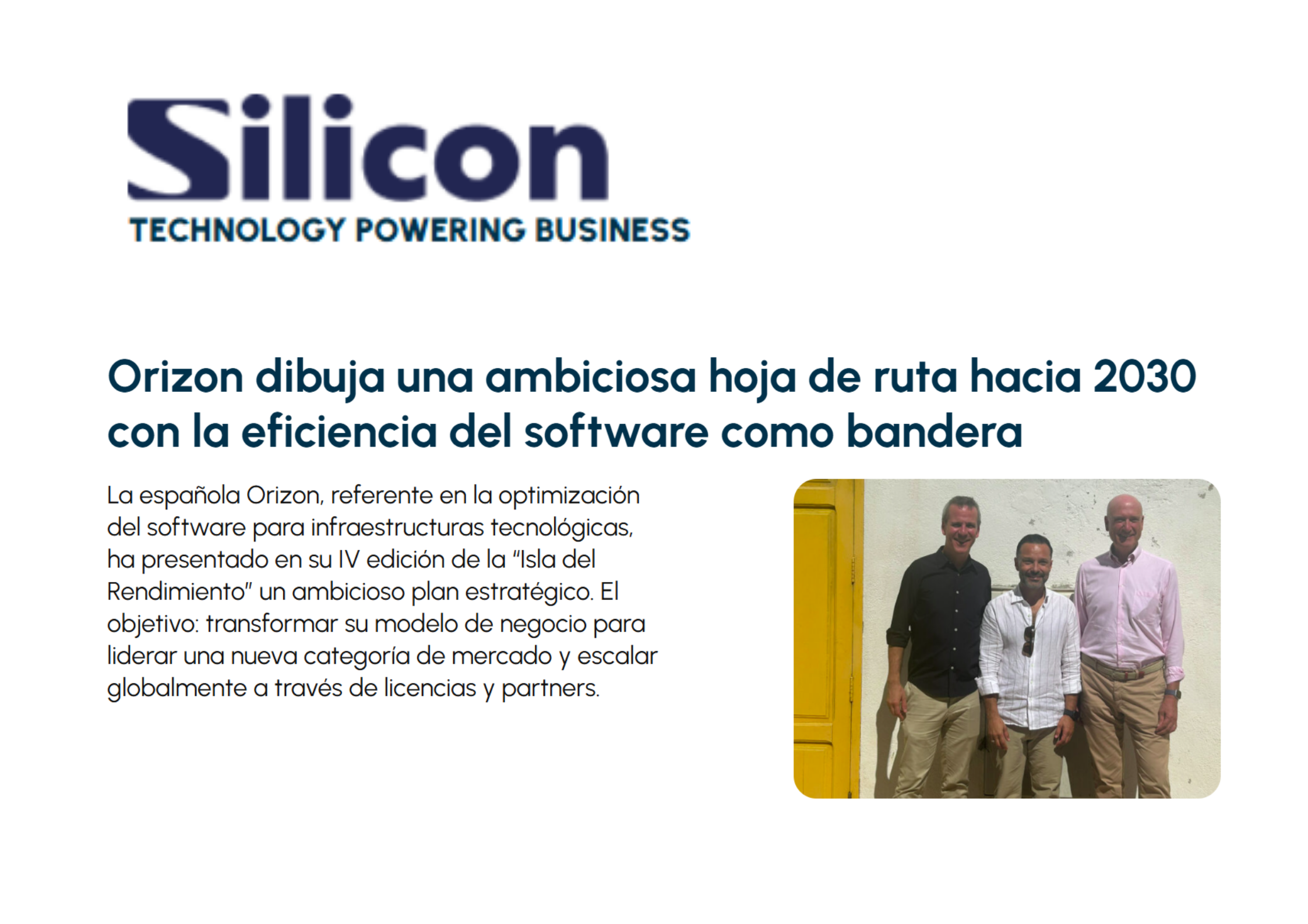 Orizon dibuja una ambiciosa hoja de ruta hacia 2030 con la eficiencia del software como bandera